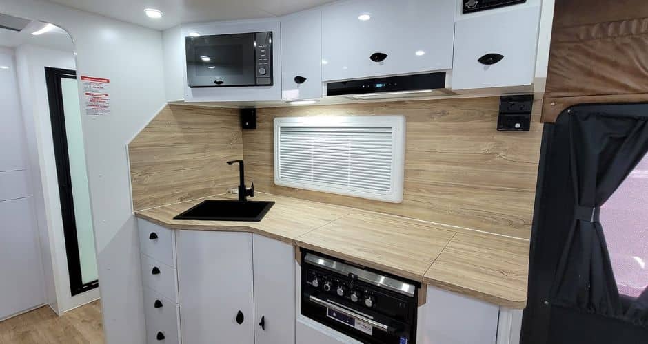 Great Escape Caravans Melbourne Family Caravans With Bunks White Interior